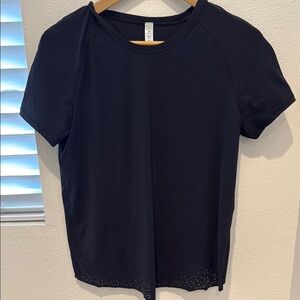 Lululemon Athletica Black Fitted Short Sleeve Tee